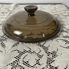 Pyrex V1C Brown Amber Small Round Glass Replacement Lid Only 6" AS IS