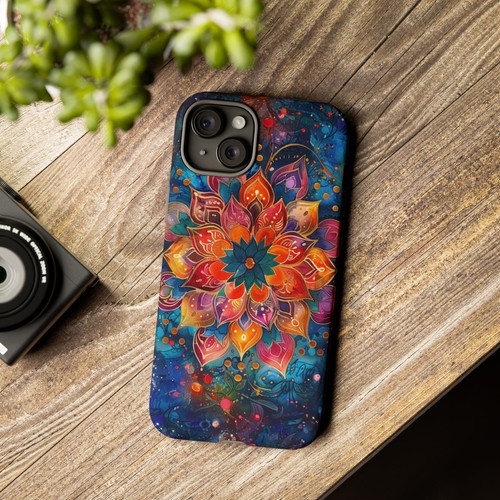 Mandala Flower Watercolor Phone Case for iPhone, Samsung Galaxy, Pixel - 第 51/256 張圖片