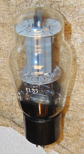 RARE ITALIAN VINTAGE MULLARD 6L6G / EL35 KT66 POWER NOS TUBE + DOUBLE D D GETTER - Afbeelding 2 van 3