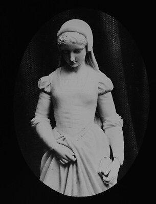 MARGUERITE VON TERRY UM 1890 Magische Laterne Dia FOTO VIKTORIANISCHE STATUE