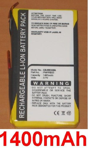 Batterie 1400mAh type BA20203R60800 PMP-CRE03 Pour Creative Nomad Jukebox Zen - Afbeelding 1 van 1