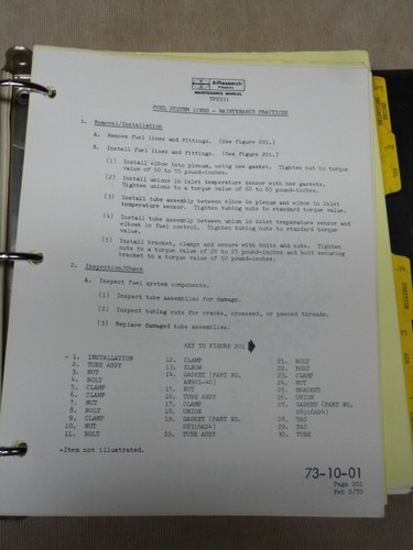 Garrett 331 Turboprop Aircraft Engine Maintenance Manual Garrett AIRESEARCH - Picture 17 of 21