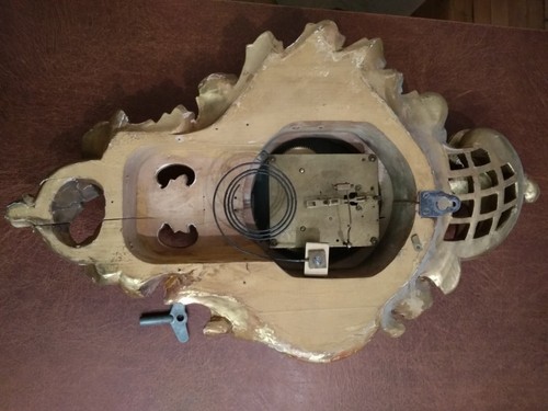 Antique wooden wall clock. Sweden?. 1910-30. original. 567 - Picture 3 of 15