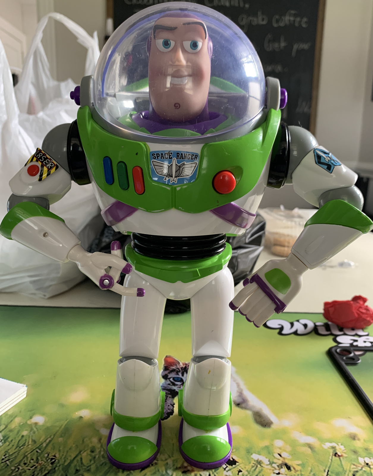 Buzz Lightyear Toy Story Talking Action Figure, Andy on Foot 12" Used