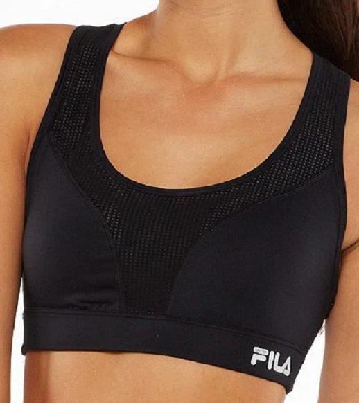 NEW FILA SPORT® Bra: Core Essential High-Impact Sports Bra Black Size XS