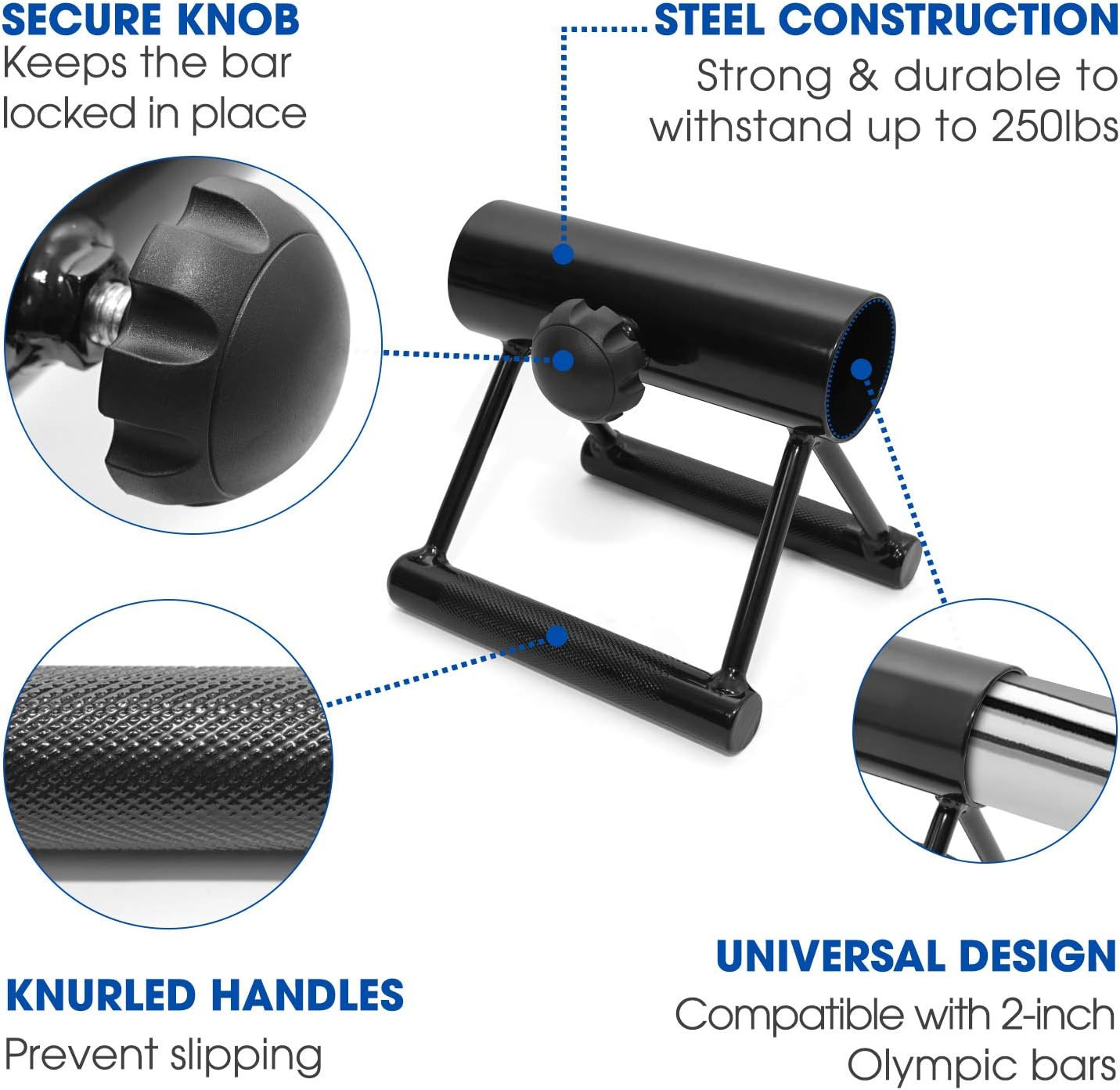 Attacco Landmine A T Bar - Girevole 360° Per Bilanciere Olimpico | Per Allenamento Forza - Foto 9