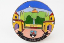 alte Emaille Auto Plakette - Bad Nauheim