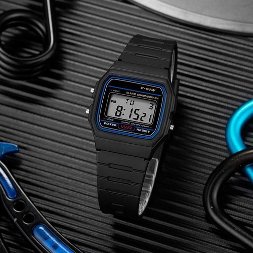 F91w Classic Resin Strap Digital Waterproof Sport Watch Alarm Unisex Kids Adult - Picture 15 of 24