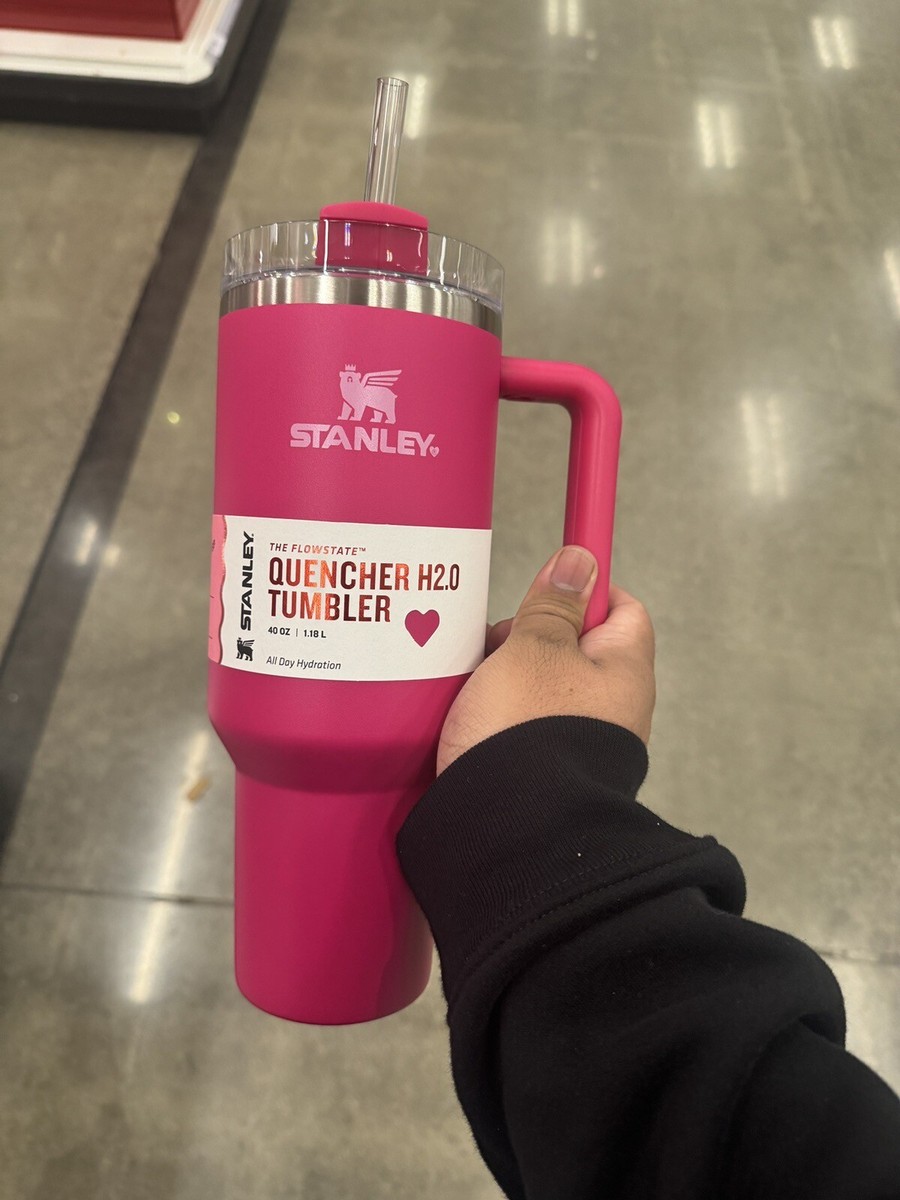 Viral Stanley 40 oz Pink Valentines Day Exclusive Tumbler Cosmo