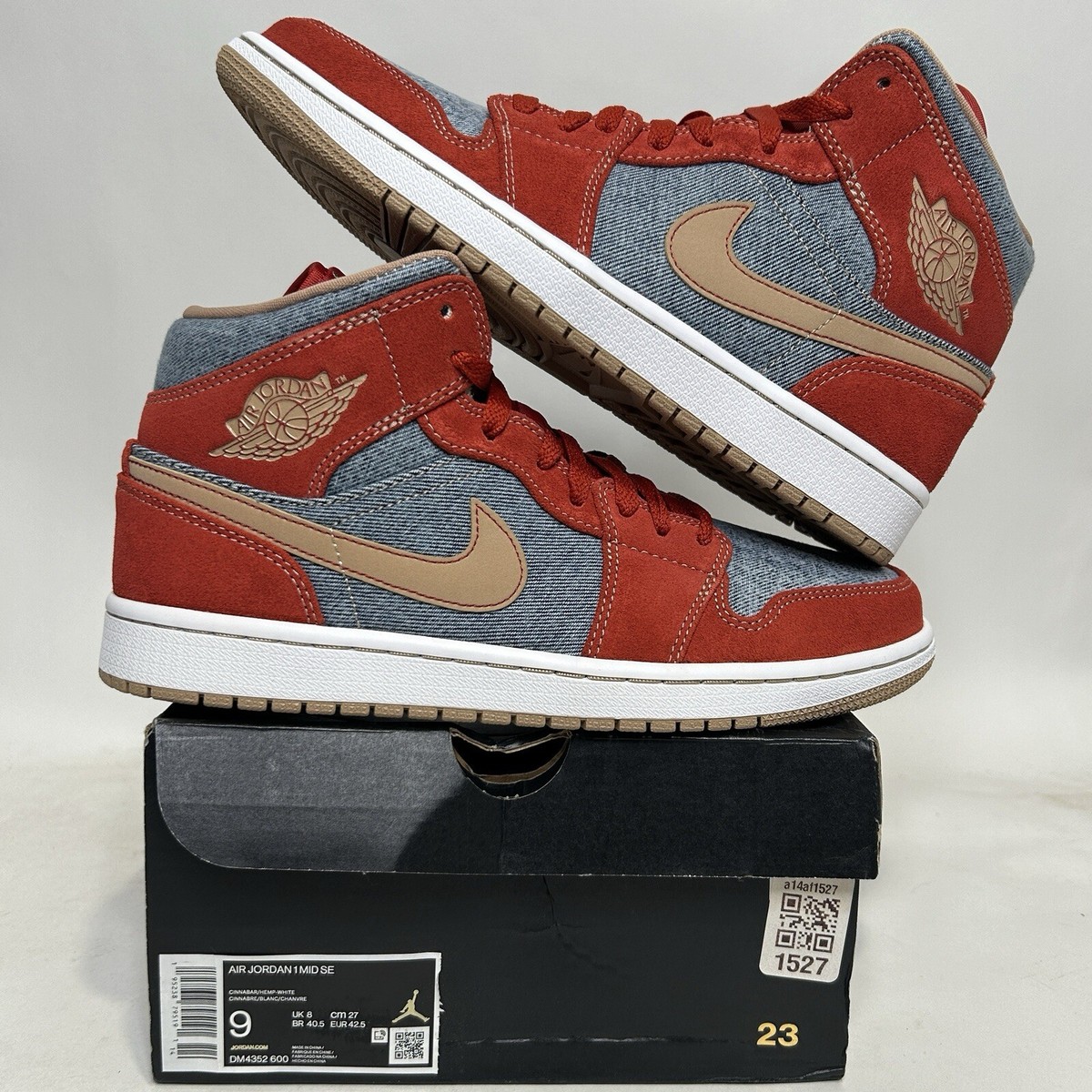 Nike Air Jordan 1 Mid SE “Denim/Cinnabar Red Hemp” DM4352-600