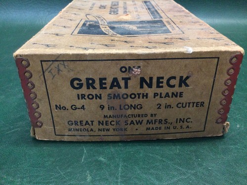 Vintage GREAT NECK Smooth Plane No. G-4 w/ Original Box Giraffe ~ USA - Picture 3 of 12