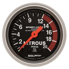 Auto Meter 3328 Sport-comp Mechanical Nitrous Pressure Gauge 0-2000 Psi 2 116