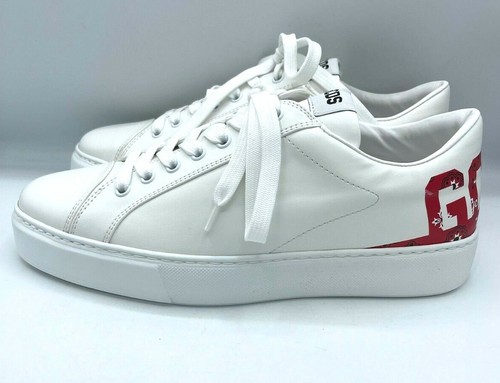 SNEAKERS SCARPE UOMO GCDS WHITE RED PRINT SCONTO 30% LIST € 290 COLL 2021 |  eBay