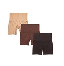 Yummie Women's 3-Pack Nylon Seamless Shaping Short, YT9-019 , Size S/M