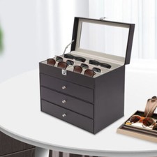27-Grids Eyeglass Sunglasses Glasses Storage Display Box Holder Organizer Case