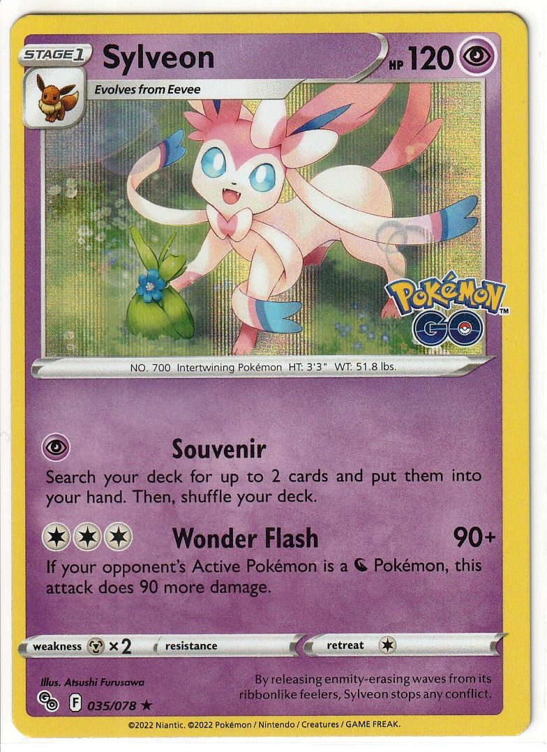 Holo Sylveon 035/078 Holo Rare Pokemon GO Pokemon TCG - LP | eBay
