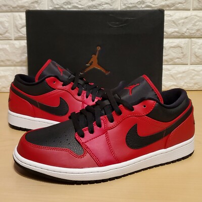 Nike Air Jordan 1 Retro Low Reverse Bred Pebbled Swoosh Size