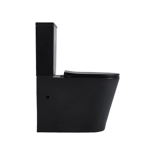 Tornado Silent Dual Flush Black Wall Faced Soft Close Toilet Suite P S Trap WELS - Picture 4 of 9