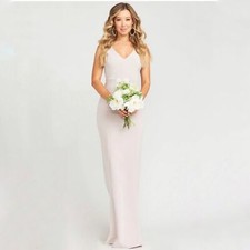 Show Me Your MuMu Morgan Maxi Gown Dress in Show Me The Ring Stretch Crepe Large