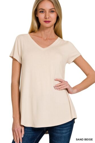 Womens Soft Tunic Tops Relaxed Fit T-Shirts Basic Flowing Blouse - Picture 13 of 19