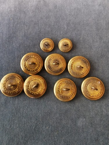 9x V. Rare Military C. Pitt & Co. London W.1. Buttons-Large Gift Buttons 2 small - Foto 7 di 11