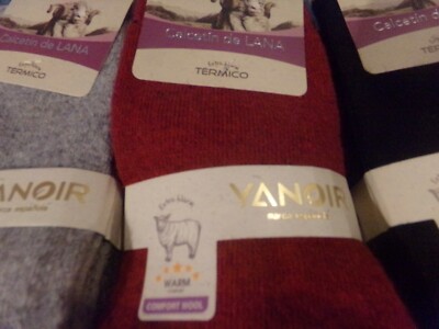 Lot De 3 à 6 Paires De Chaussettes Homme En Laine Noire – 80% Laine