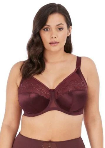 Elomi Cate UW Full Cup Banded Bra #4030 UK Sizes DD thru K in Raisin NWT $59 - Image 2 of 4