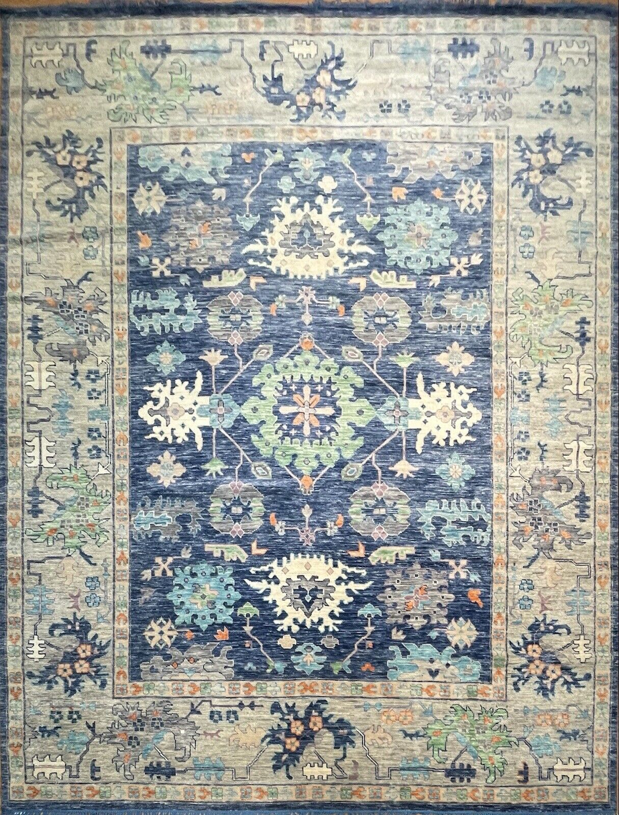 Outstanding Oushak - Vintage Turkish Rug - Tribal Carpet - 12.2 x 14.9 ft.