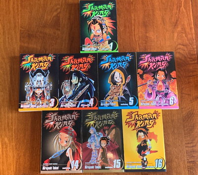 Shaman King Shonen Jump Viz Media Manga English Volumes 1, 3-6, 14-16 (8 Total)