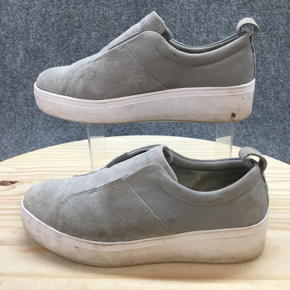 Toms Sneaker Womens 9 Gray Amber Slip On Round Toe Platform Casual Comfort Suede - Image 4 of 4