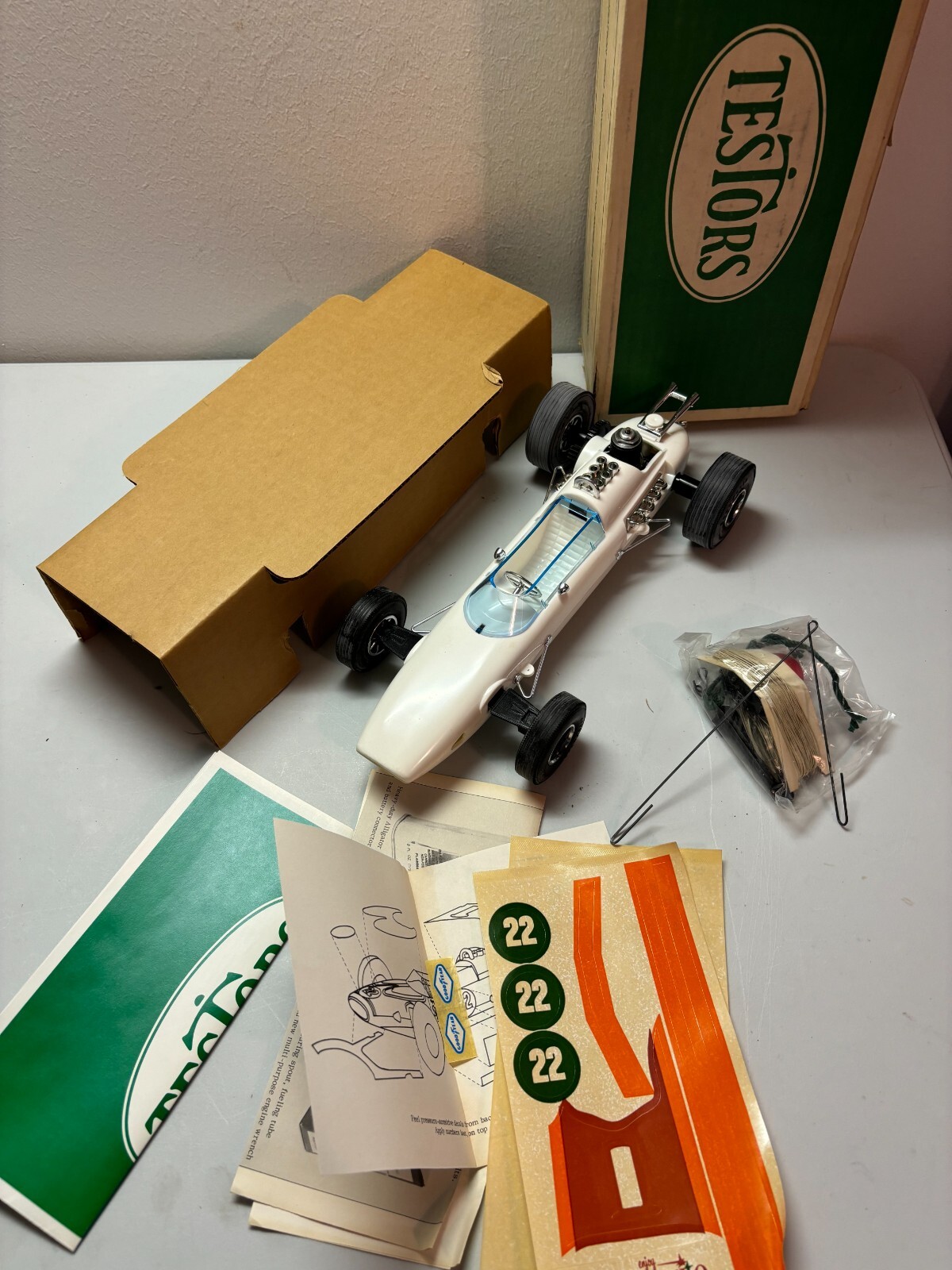 Vintage 1970 Testors Indy "500" Racer Gas Engine Tether Race Car New