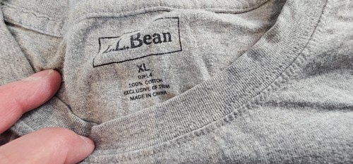 LL Bean T Shirt Mens XL Gray Short Sleeve - Picture 8 of 8