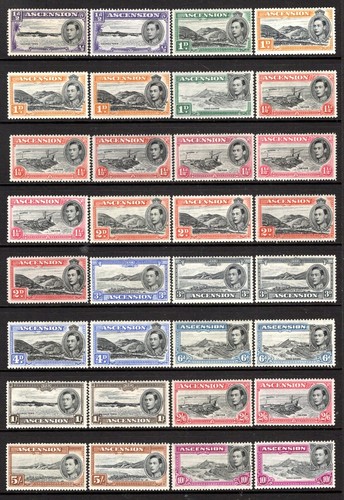 (339/40) Ascension KGVI 1938-53 Set Inc all listed perf/shades SG38-47b M/Mint - 第 1/2 張圖片