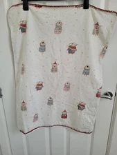 Zara Home Kids Baby Limited Edition Christmas Theme Little Mouse Cotton Blanket