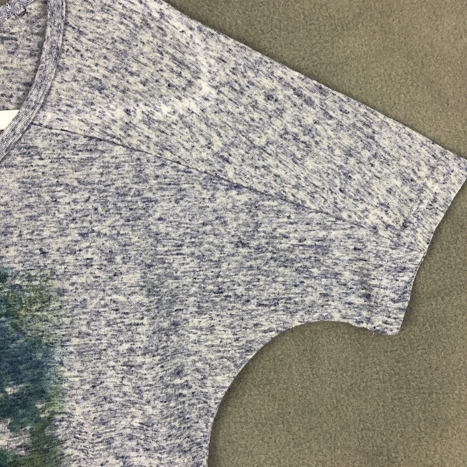 Camiseta Arizona Mujer Pequeña Azul Love Is Not Lost Gráfico Logo Manga Dolman Foto 3 de 4