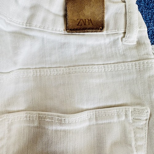 Zara Kids Dept. White Denim Pants. Size 11-12 skinny adjustable waist - Picture 8 of 10