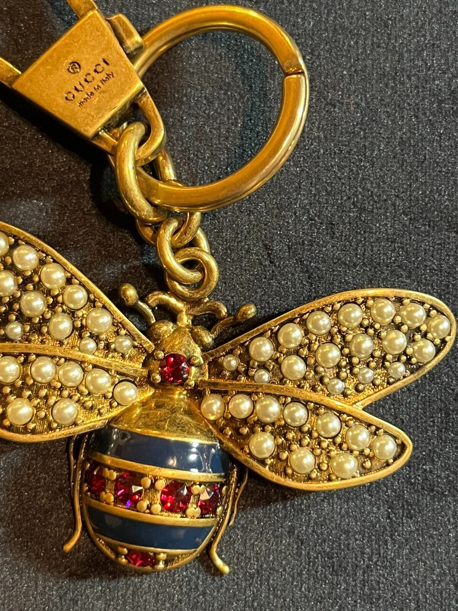 GUCCI Key holder Key ring Key chain Bag charm Rare Gold Queen