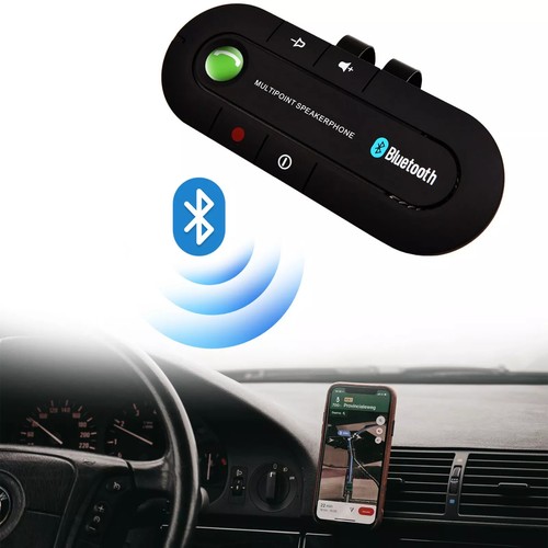Car Handsfree Bluetooth 4.1 Car Mobile Phone Handsfree Audio - Photo 8 sur 9
