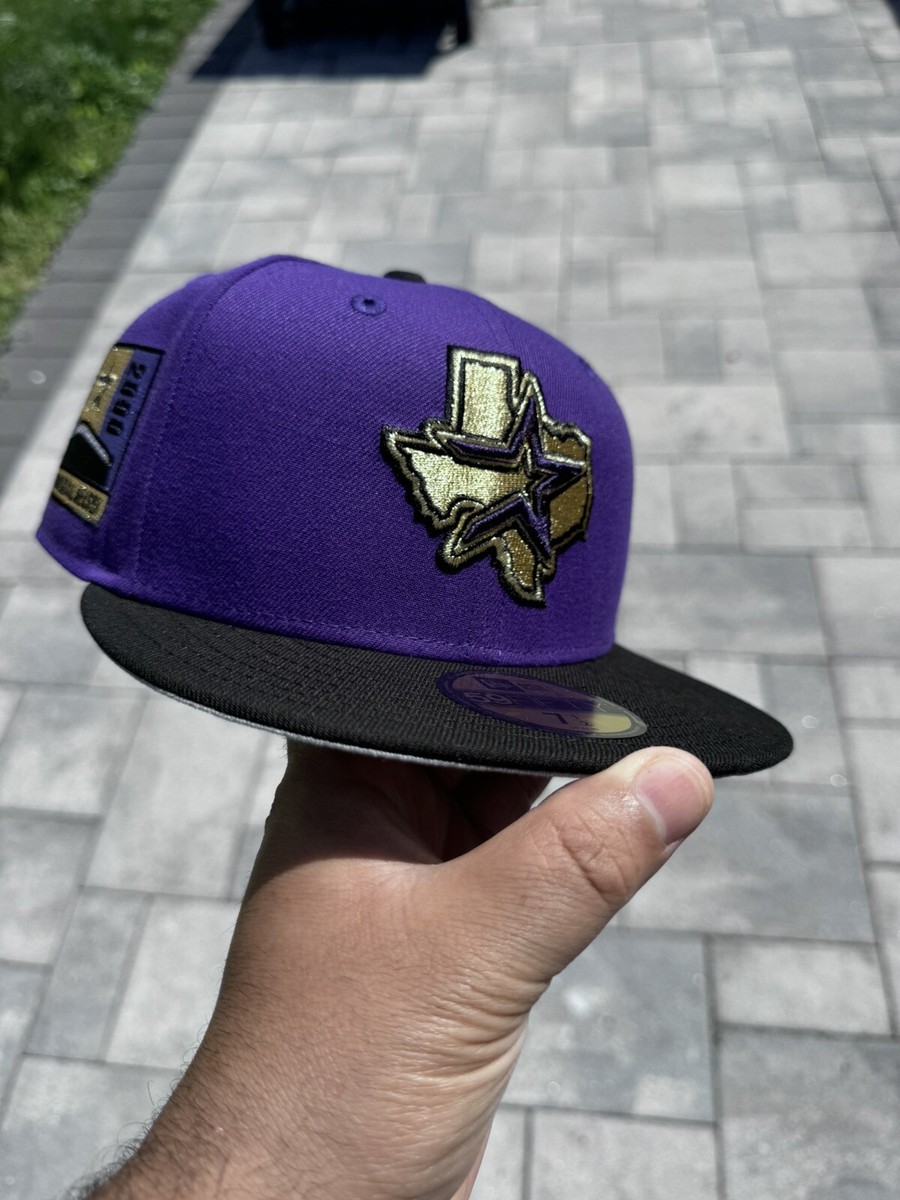 帽子 NEWERA Houston Astros Black Visor Purple Black Houston Astros Purple Visor Gray Bottom 2022 World