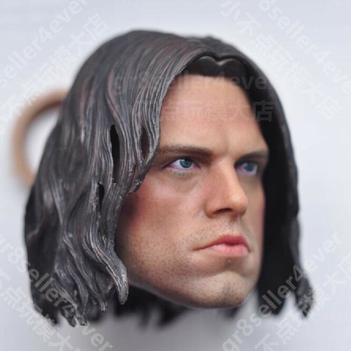 Delicate Hot 1/6 Scale Captain America: Civil War Sebastian Stan Head Sculpt - Picture 3 of 5