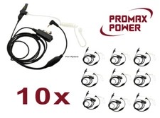 10x Acoustic 2-Wire PTT Earpiece for Hytera Radios PD355LF, PD368, BD302i, TD360