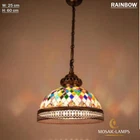 Turkish Mosaic Tiffany Pendant Lamps, Handmade Mosaic Multicolor Hanging Lights