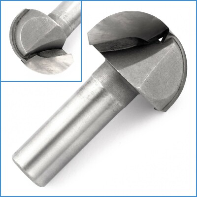 32mm Tungsten Carbide Round Nose CNC Cutter Cutting Router Bit 1/2'' Shank Tool