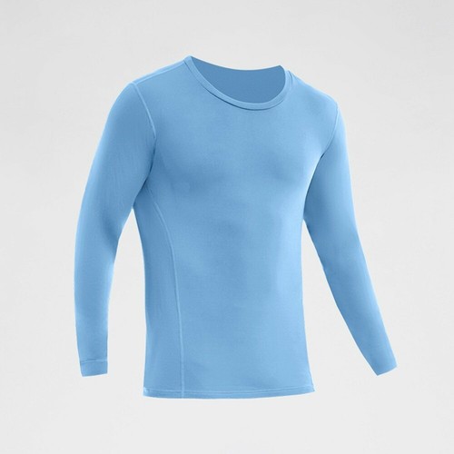 Mens Winter Slim Thin Thermal Underwear Crew Neck Pajamas Bottoming Shirts Tops - Picture 13 of 15