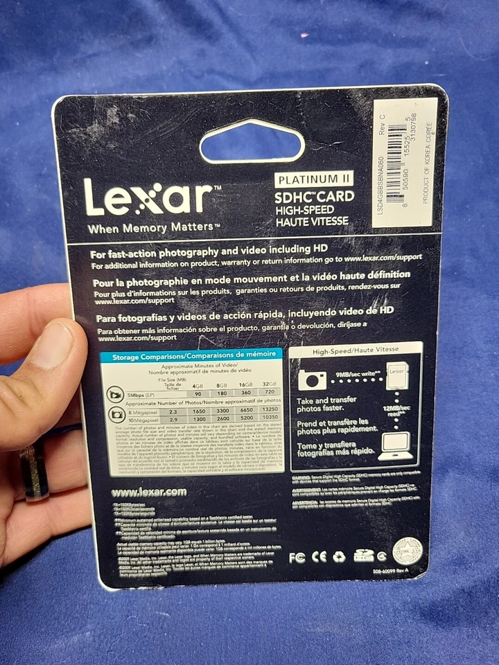 Lexar 4GB Platinum II Memory Stick Card SDHD BRAND NEW - Image 2 of 2