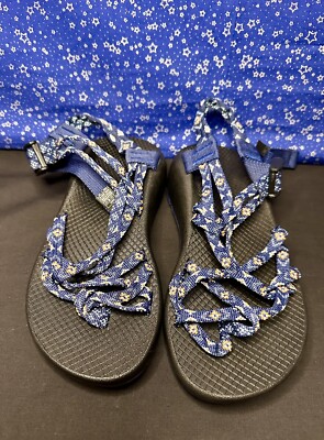 Chaco ZX2 Classic Wink Blue Aztec Sports Sandals Toe Loop Strap