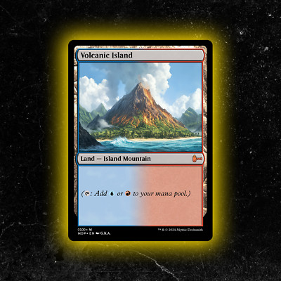 Volcanic Island - Custom Magic: The Gathering Card - High-Quality