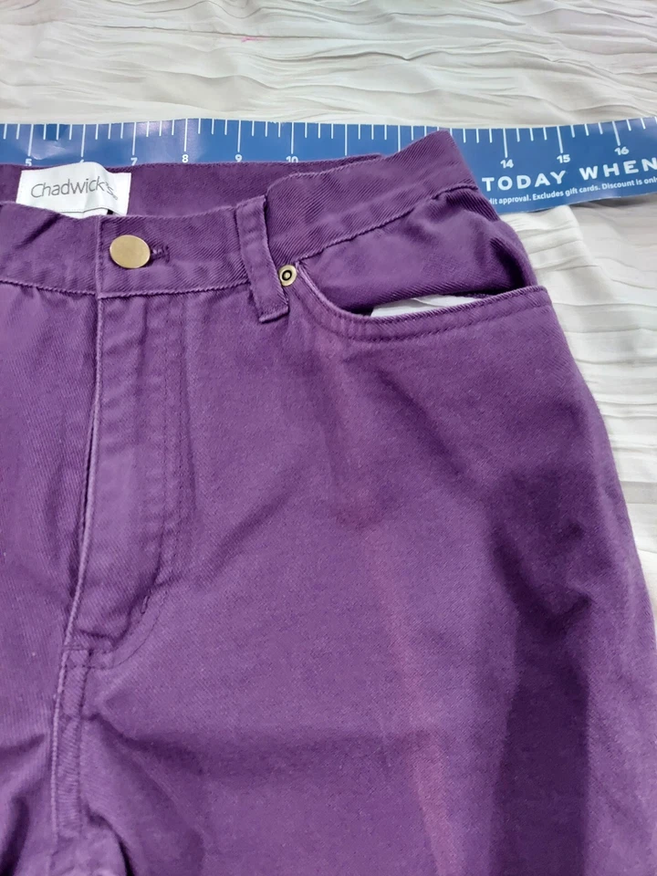Pantalones de mezclilla morados para mujer Chadwicks talla 4 altos Foto 2 de 4