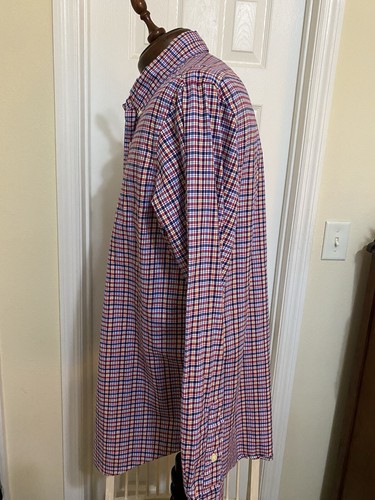 RALPH LAUREN Button Down Plaid Shirt L/S Red White & Blue - Picture 7 of 10