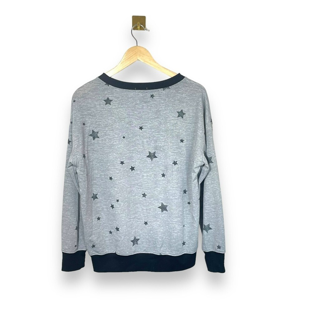Splendid Heathered Star Pattern Ringer Crewneck i… - image 11